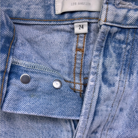 Agolde Riley Jeans Denim Shorts Outsider - Picture 3 of 4